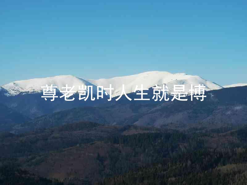 尊老凯时人生就是博